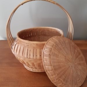 Vintage Ratan or wicker Basket